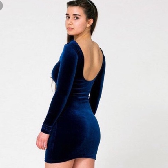 American Apparel Velvet Dress sz large - Picture 2 of 5